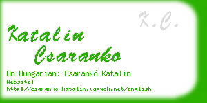 katalin csaranko business card
